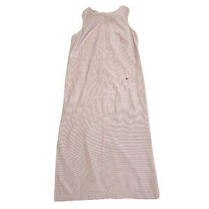 VTG Kathie Lee Purple White Gingham Check Boxy Cottage Maxi Dress Womens sz 12